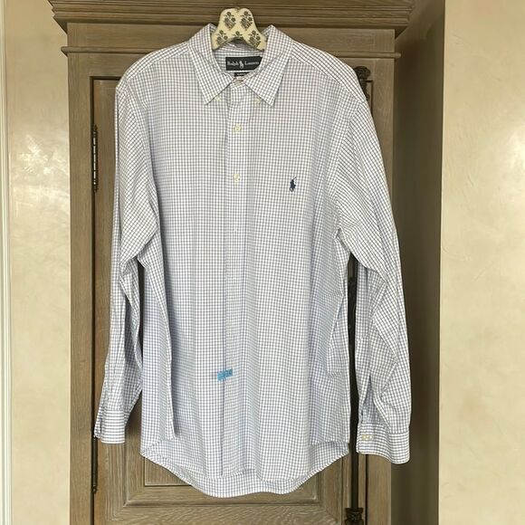 Ralph Lauren Classic Fit size XL 17 34/35 button down long sleeve shirt white - Picture 1 of 15